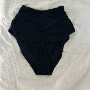 Aerie Black High-Waisted Bikini Bottom